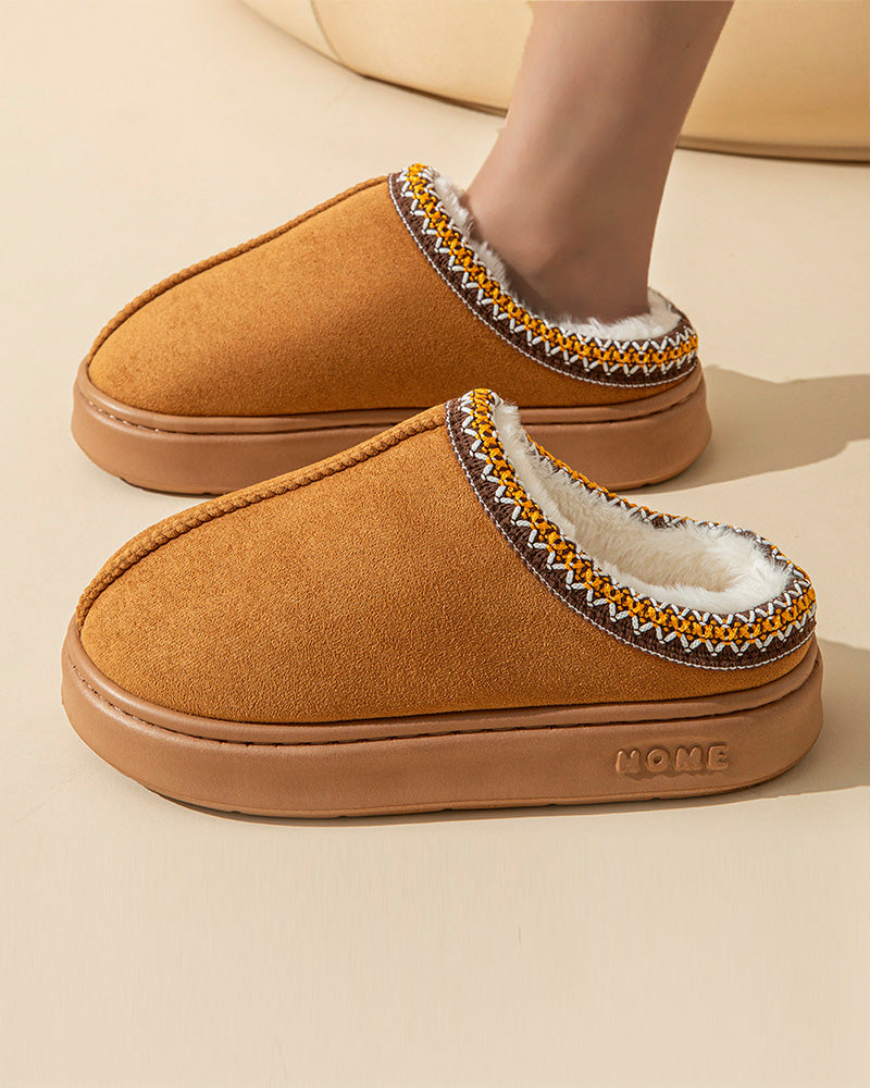 Skridsikre, lette og varme bomuldshjemmesko