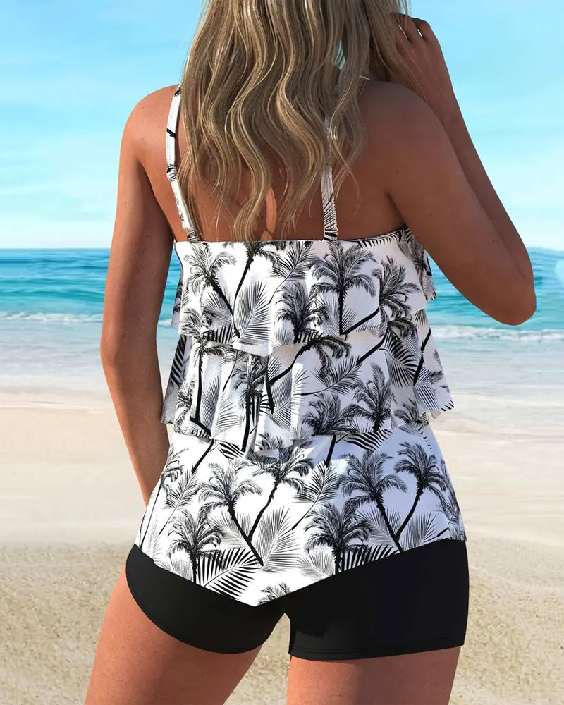Tankini Moderigtig Seler Print Todelt