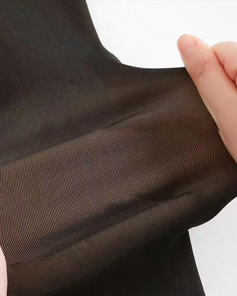 Gennemsigtige, varme plysforede elastiske tights