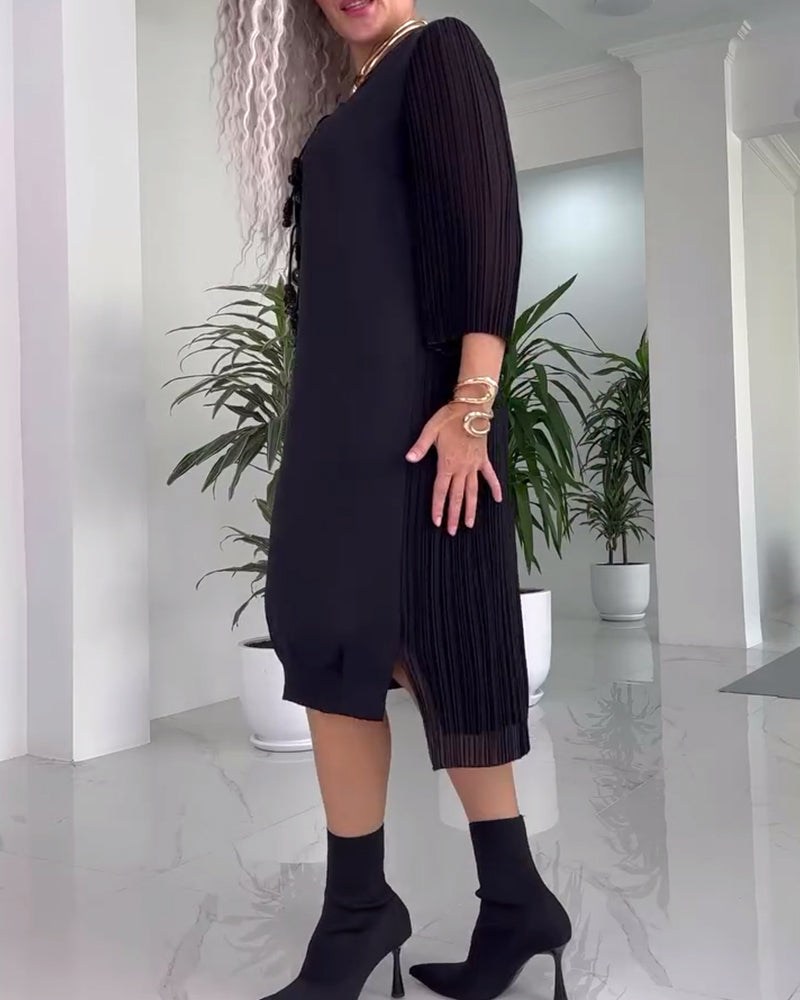 Sort kjole med slids