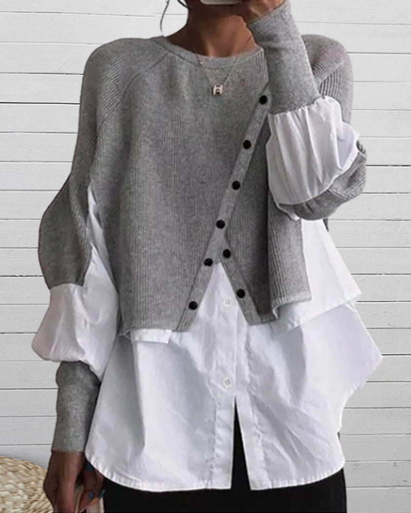 Afslappet patchwork top