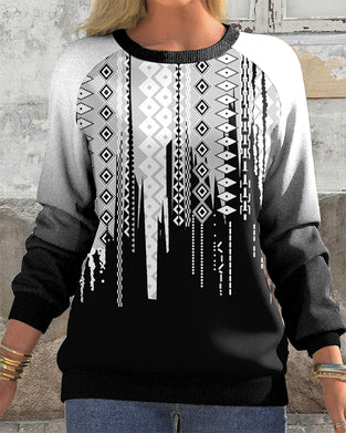 Sweatshirt Diamanttern Rund Halsudskæring