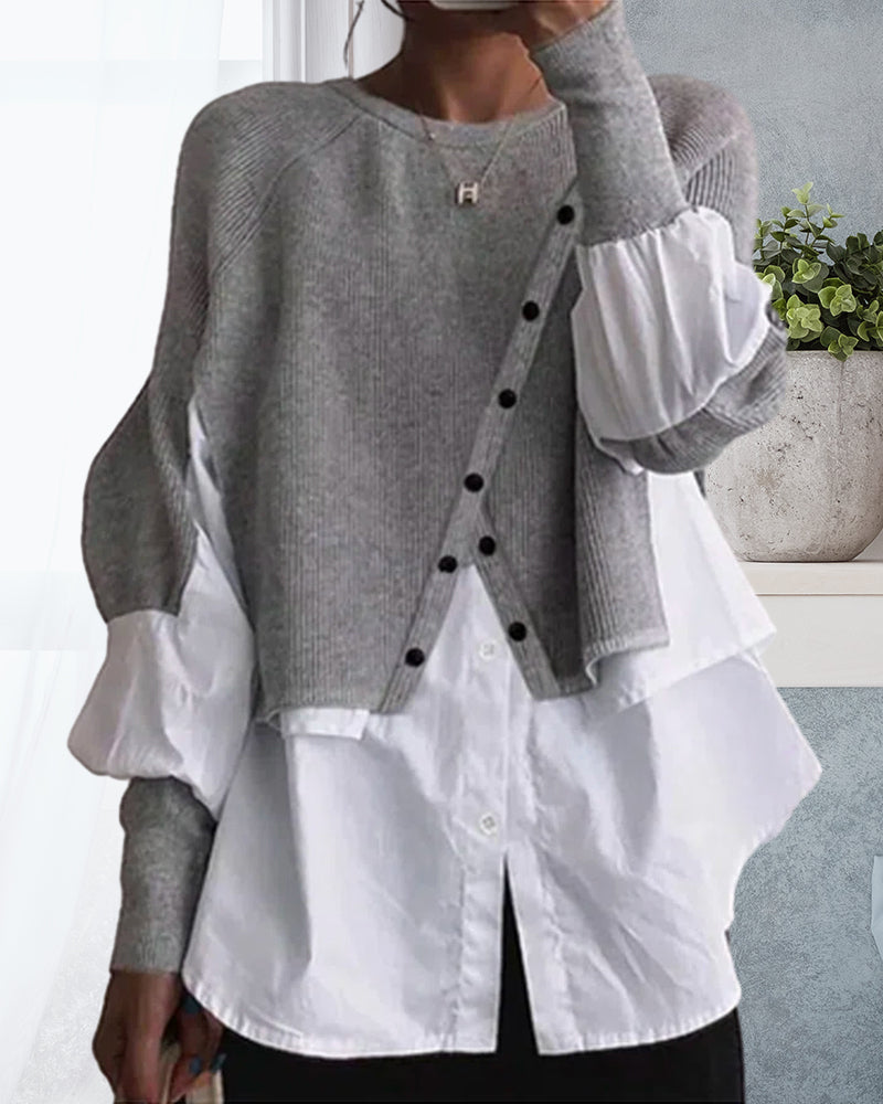 Afslappet patchwork top