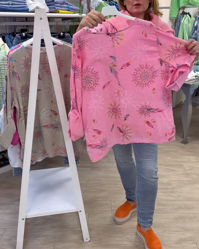 T-Shirt Langærmet Trykt