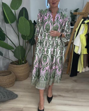 Kjole Puffærme Paisley