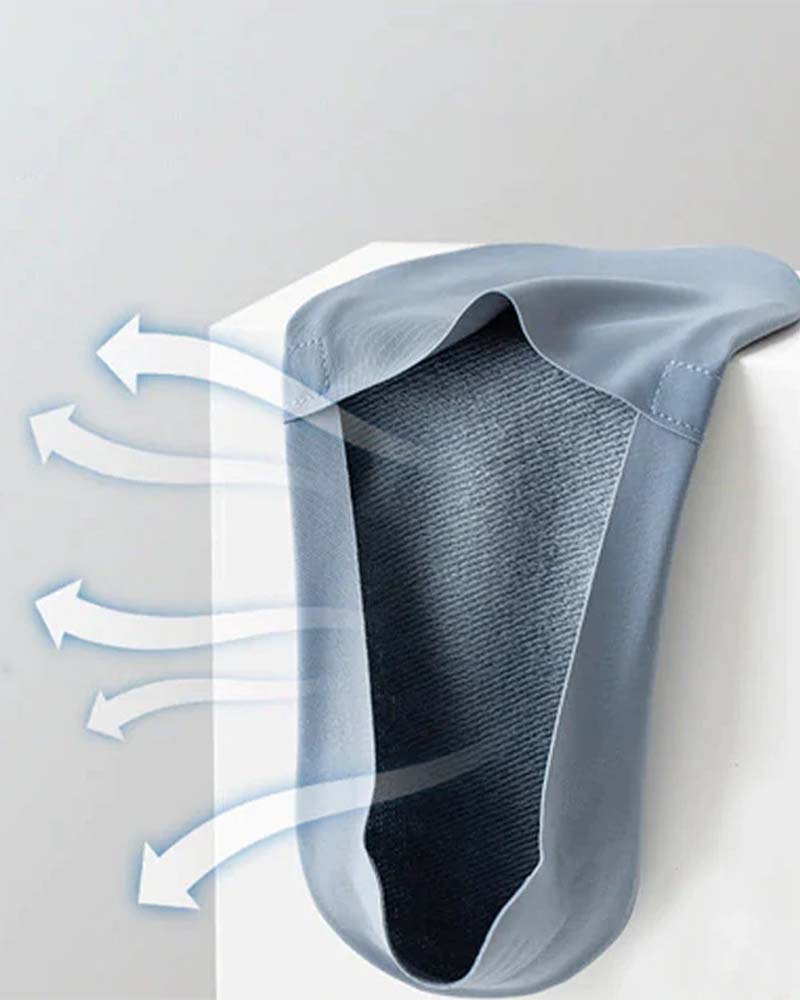 Skridsikre no-show strømper i issilke