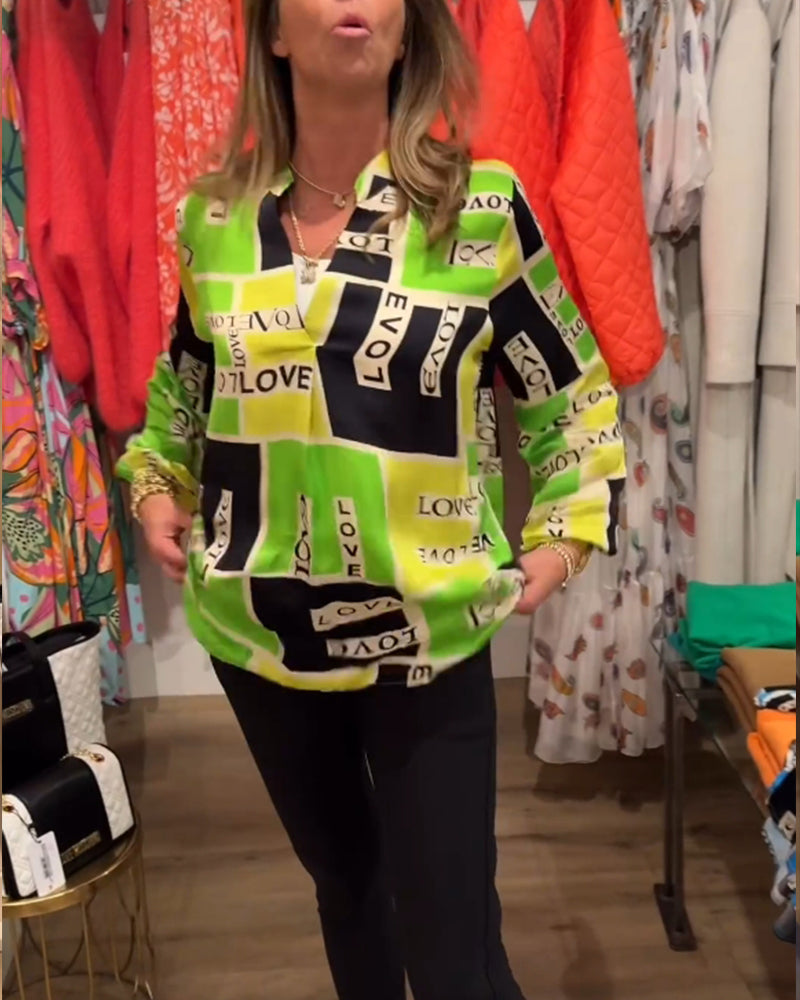 V-halset top med skrift