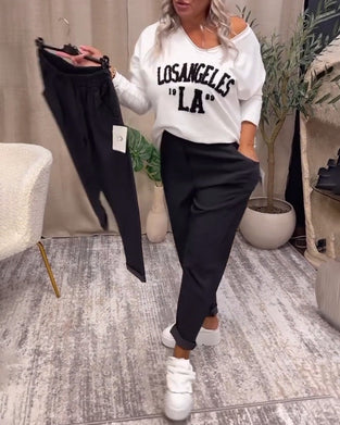 Sorte træningsbukser med lommer