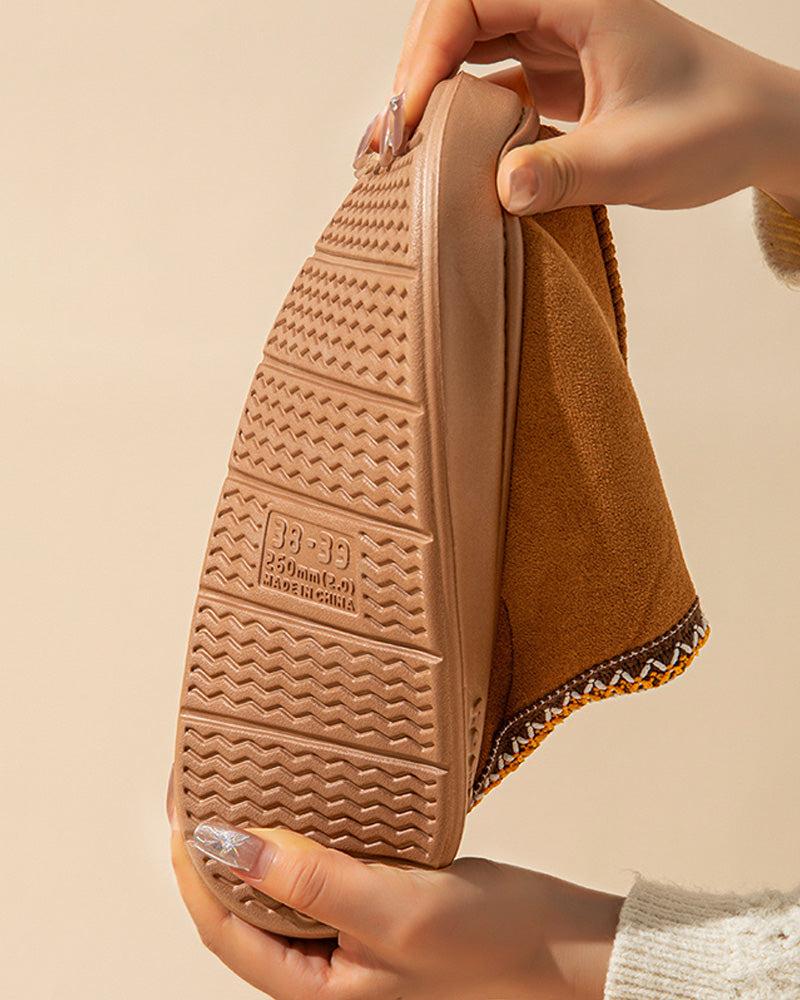 Skridsikre, lette og varme bomuldshjemmesko