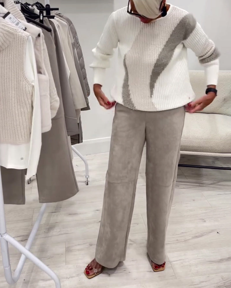 Sweater Crew Neck Komfortabel Casual