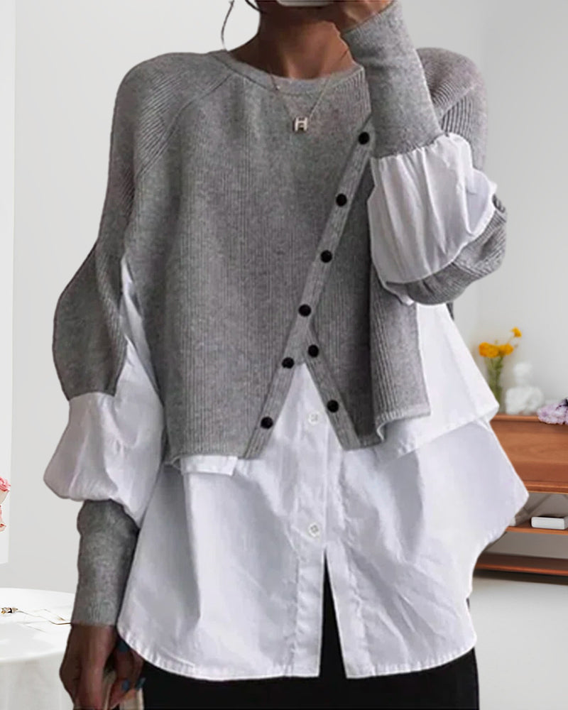 Afslappet patchwork top