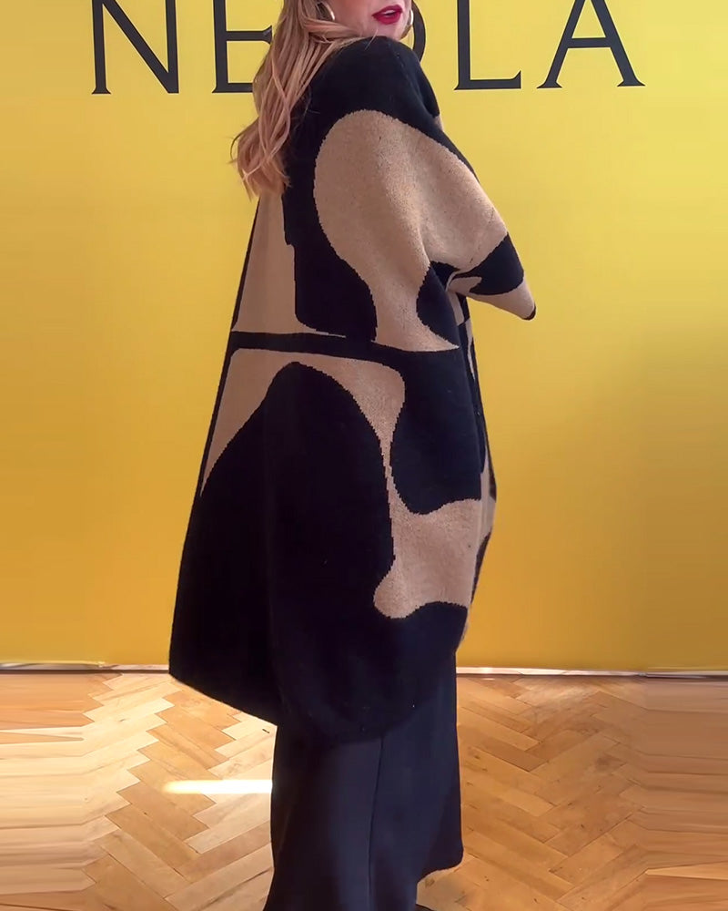 Løs oversized sweater med lynlås