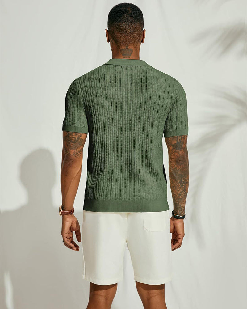 Herreskjorte Ensfarvet Hult Åndbart