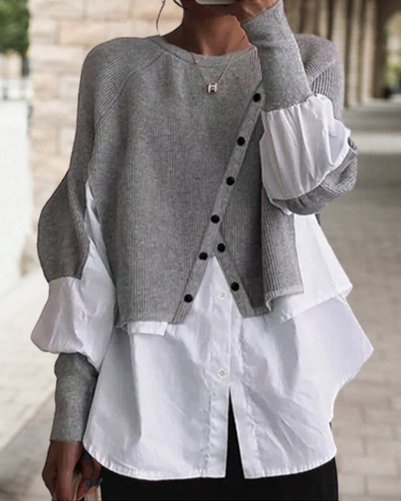 Afslappet patchwork top