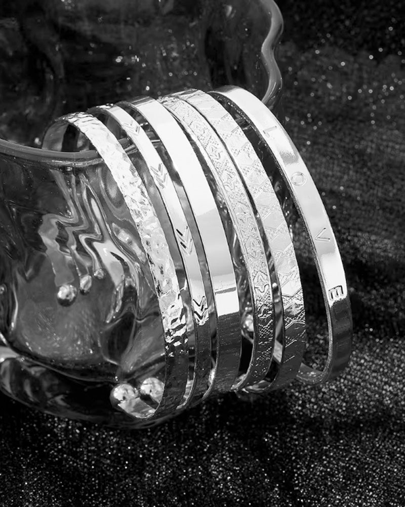 Guld armbåndssæt i 7 dele