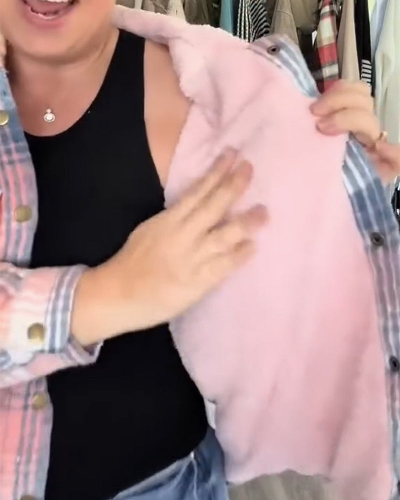 Gitteret Hættet Uldfrakke