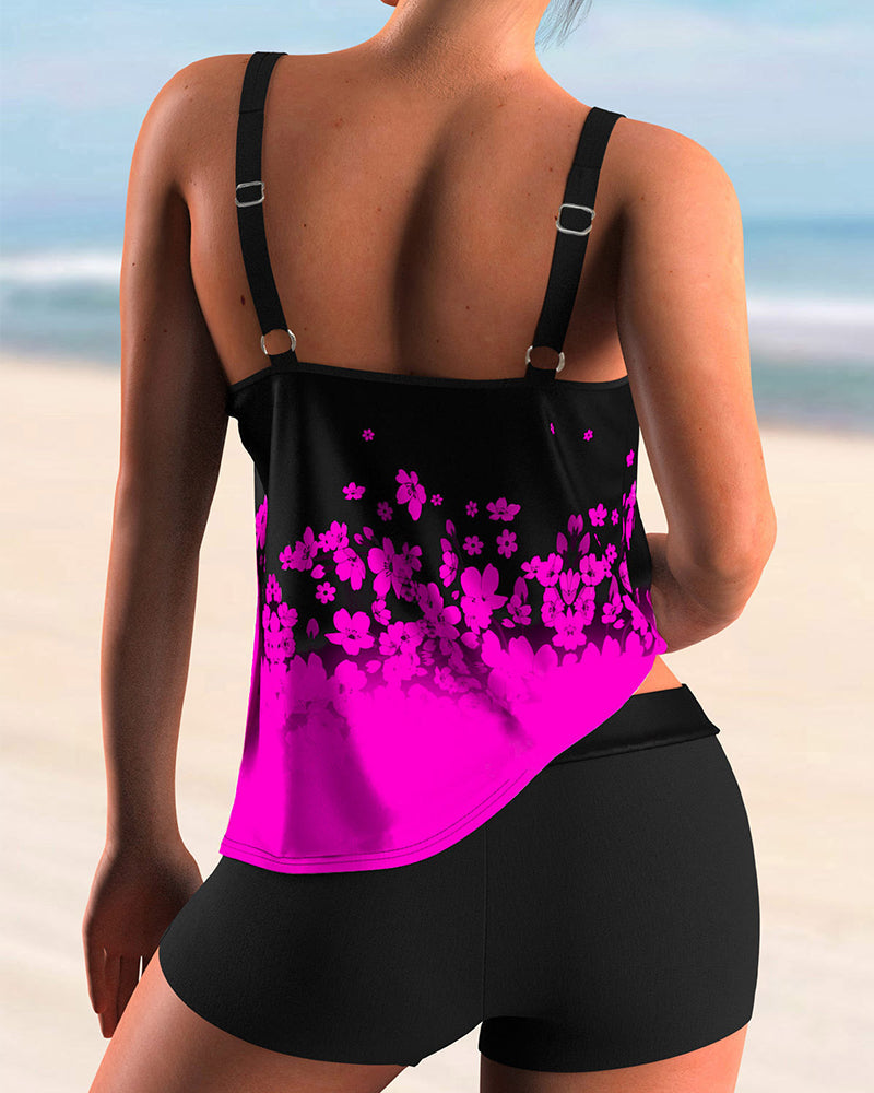 Blomsterprint Tankini sæt