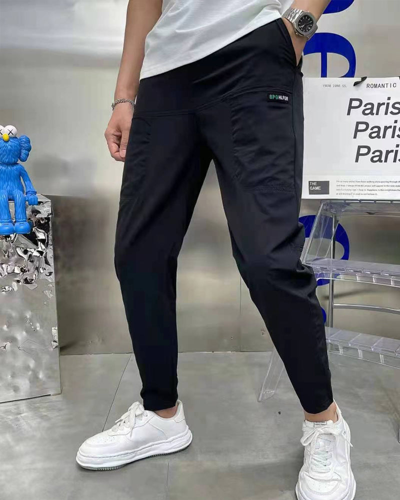 Mænds High Stretch Skinny Cargo-bukser med flere lommer