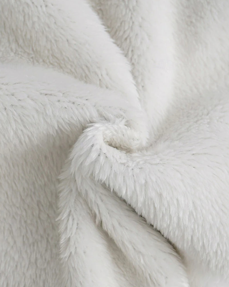 Fleeceforede fritidsbukser med skrift