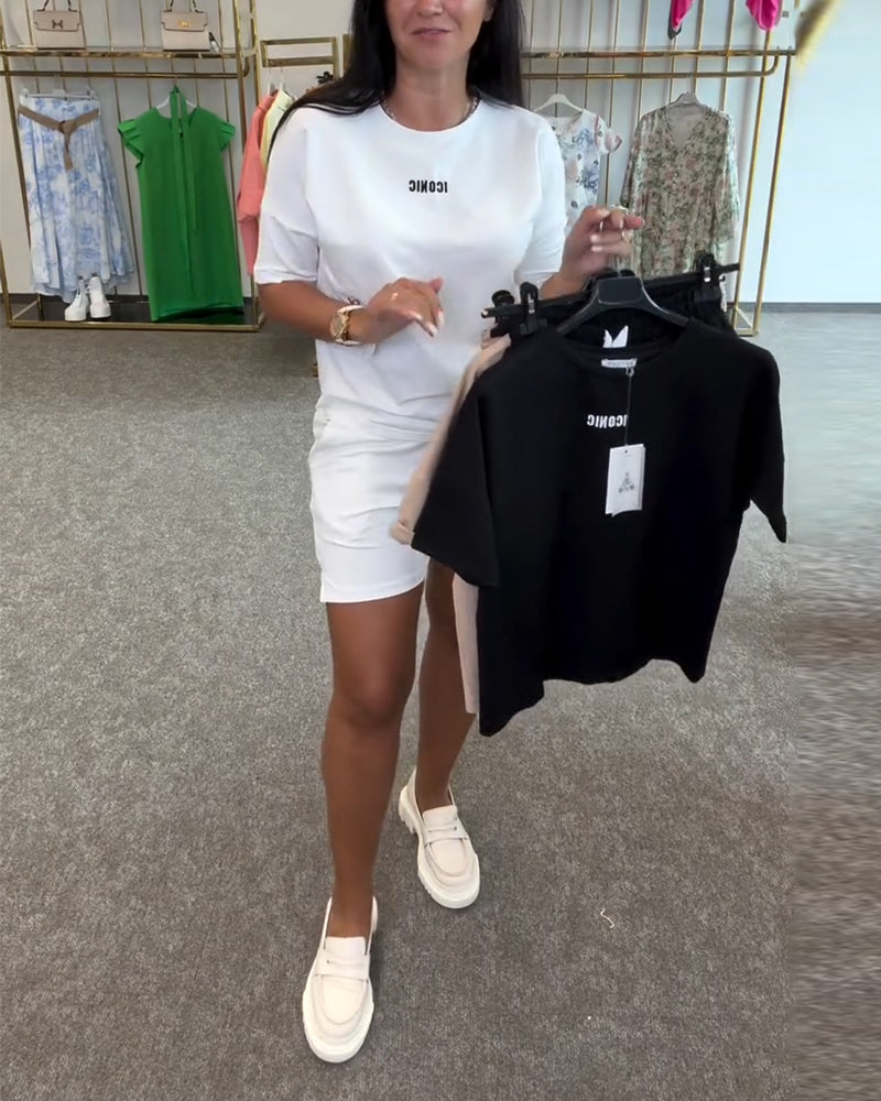 Sæt Trykt Afslappet To-del