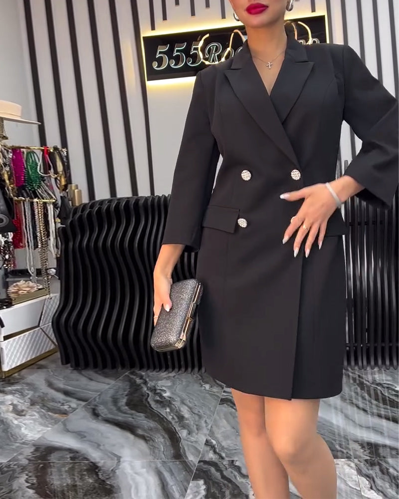 Krave Sløjfe Kjole Dobbeltknap Kostume