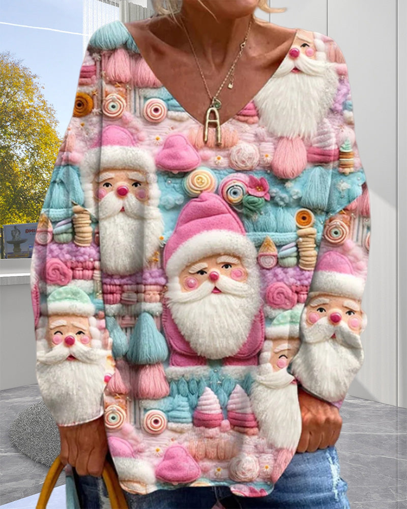 3D mønstret julesweater