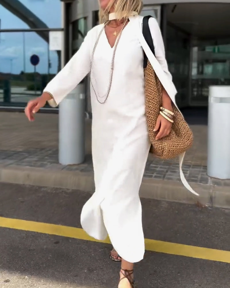 Klæd Dig Elegant Og Stilfuld V-Udskæring