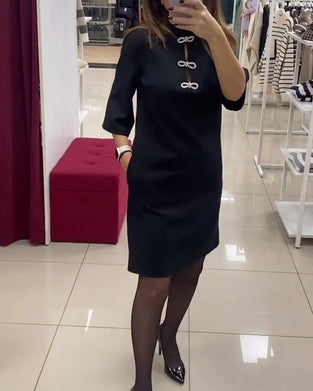 Kjole Slim Fit Lomme Elegant