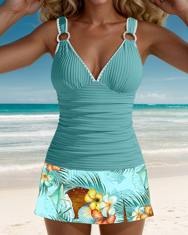 Nederdel Badedragt Stribet Vest