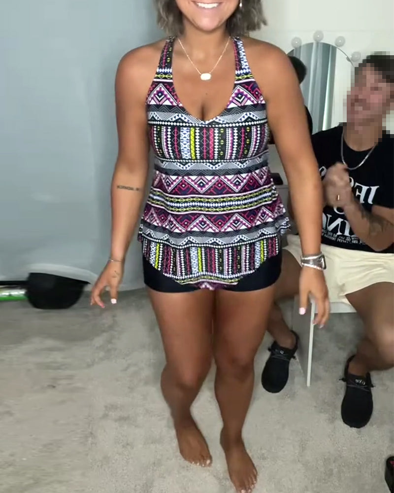 Badedragt Tank Top Tryk To delt