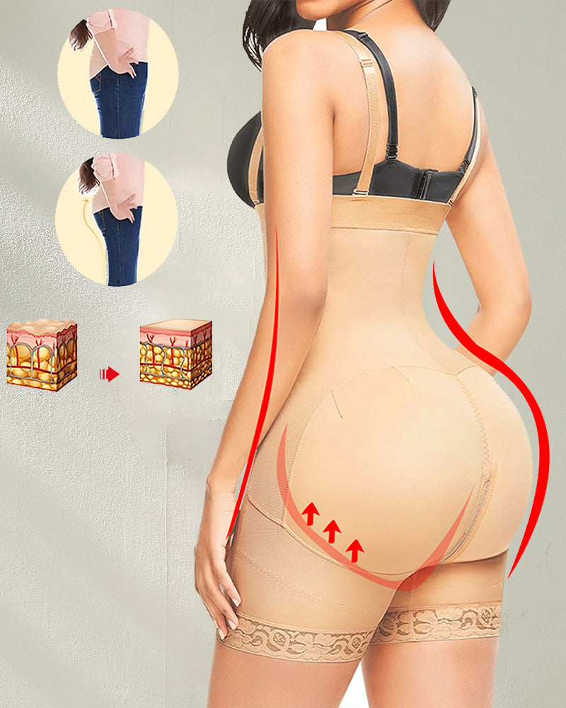 Aftageligt shapewear med mavekontrol og indbygget BH