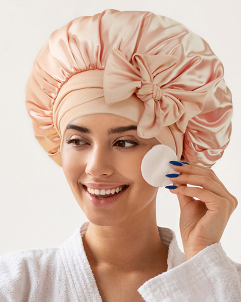 Natsovehætte i silke