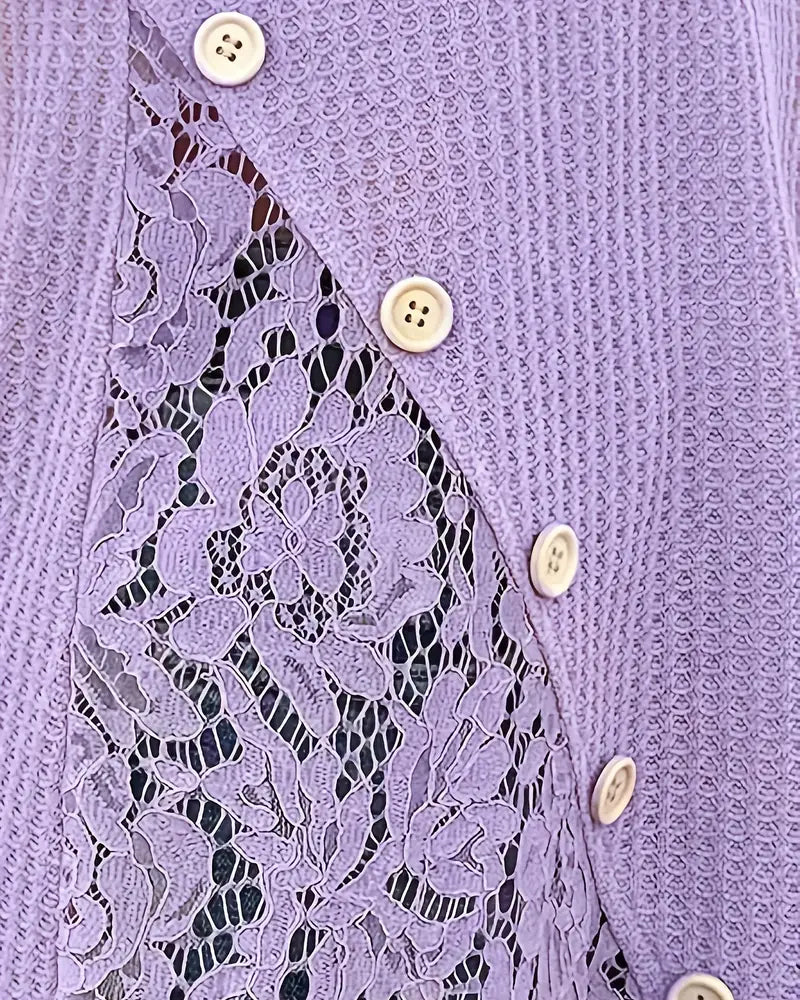 T-Shirt Blonde Panel Strikket