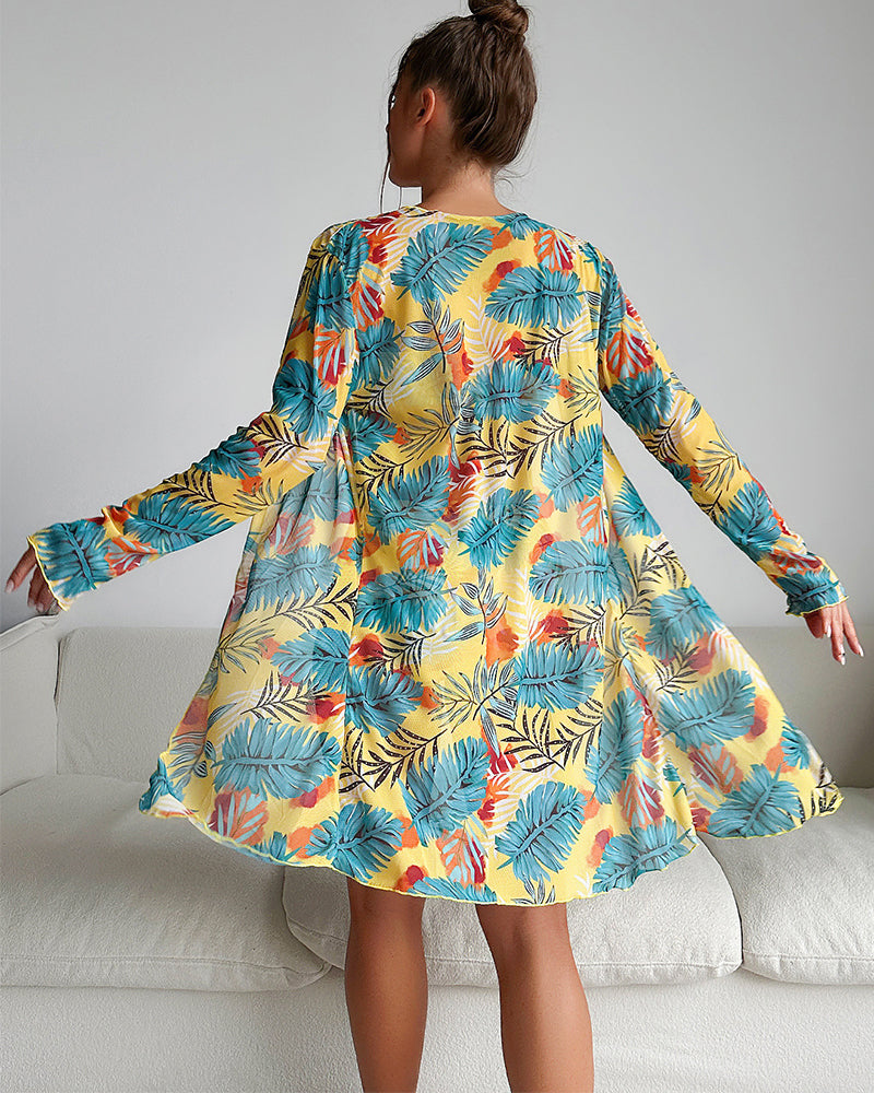 Tredelt bikinisæt med stilfuldt print