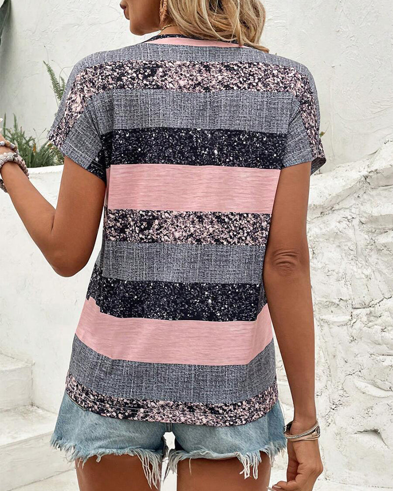 T-shirt V-hals Kortærmet