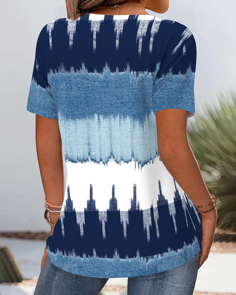 T-Shirt Casual Kontrasttryk