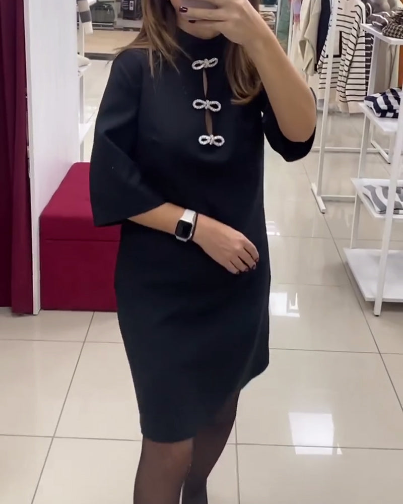 Kjole Slim Fit Lomme Elegant