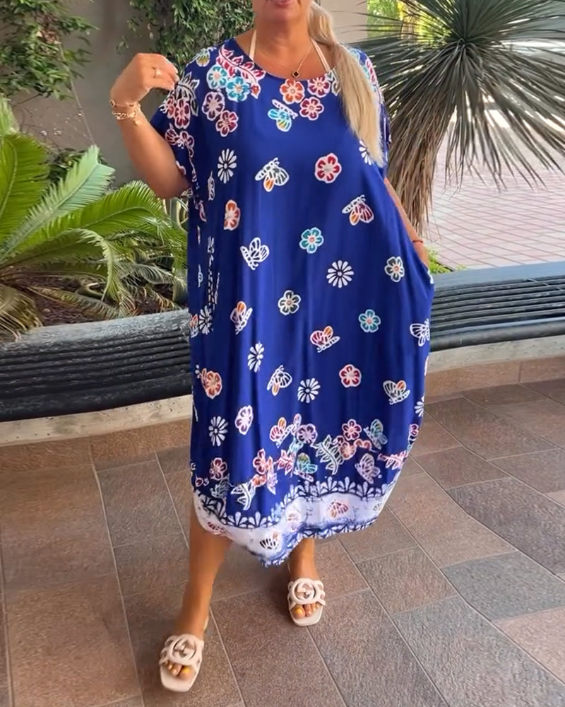 Kjole Oversize med Print Løs