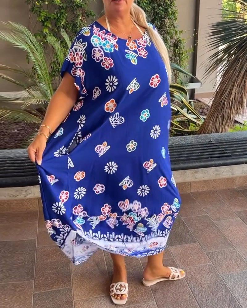 Kjole Oversize med Print Løs