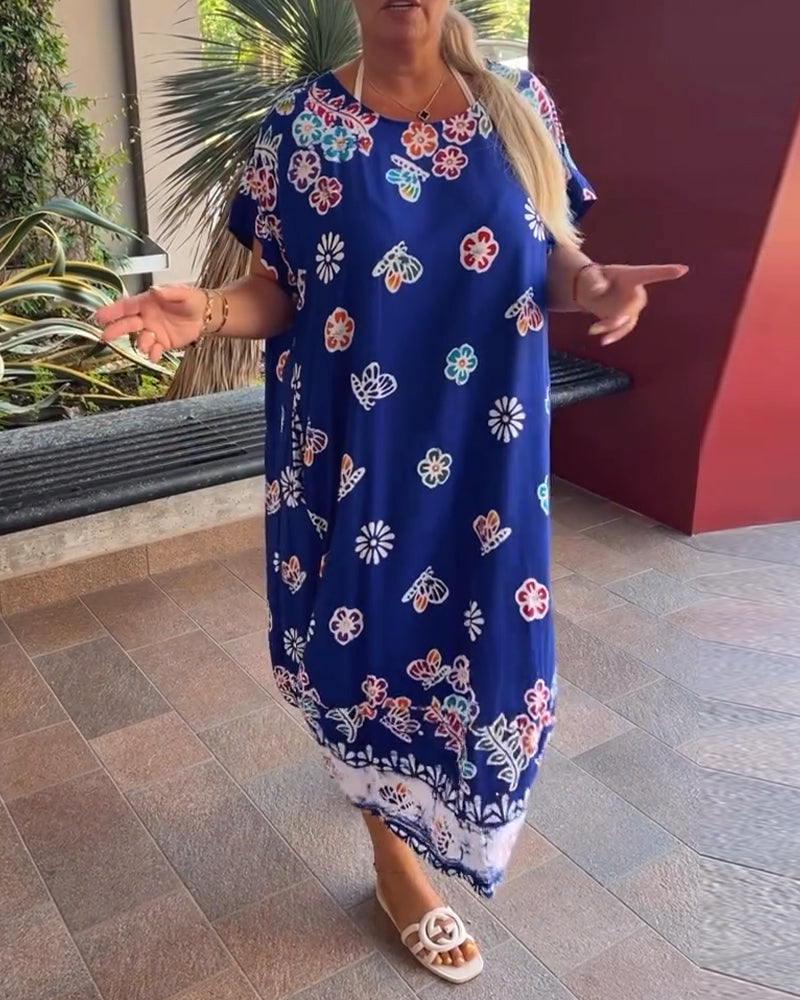 Kjole Oversize med Print Løs