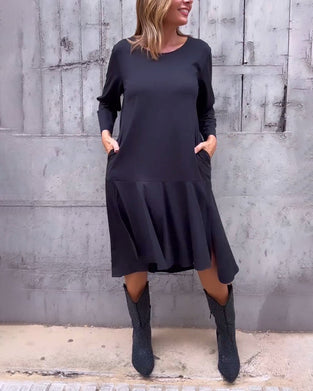 Kjole i løs pasform og lommer