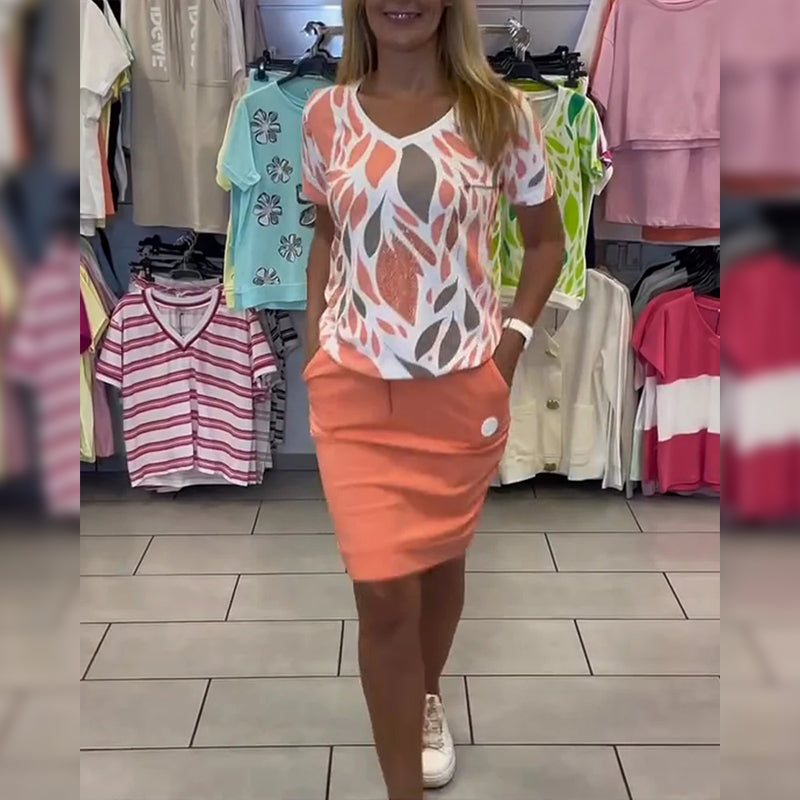 Sæt Elegant Pendler Nederdel Todelt