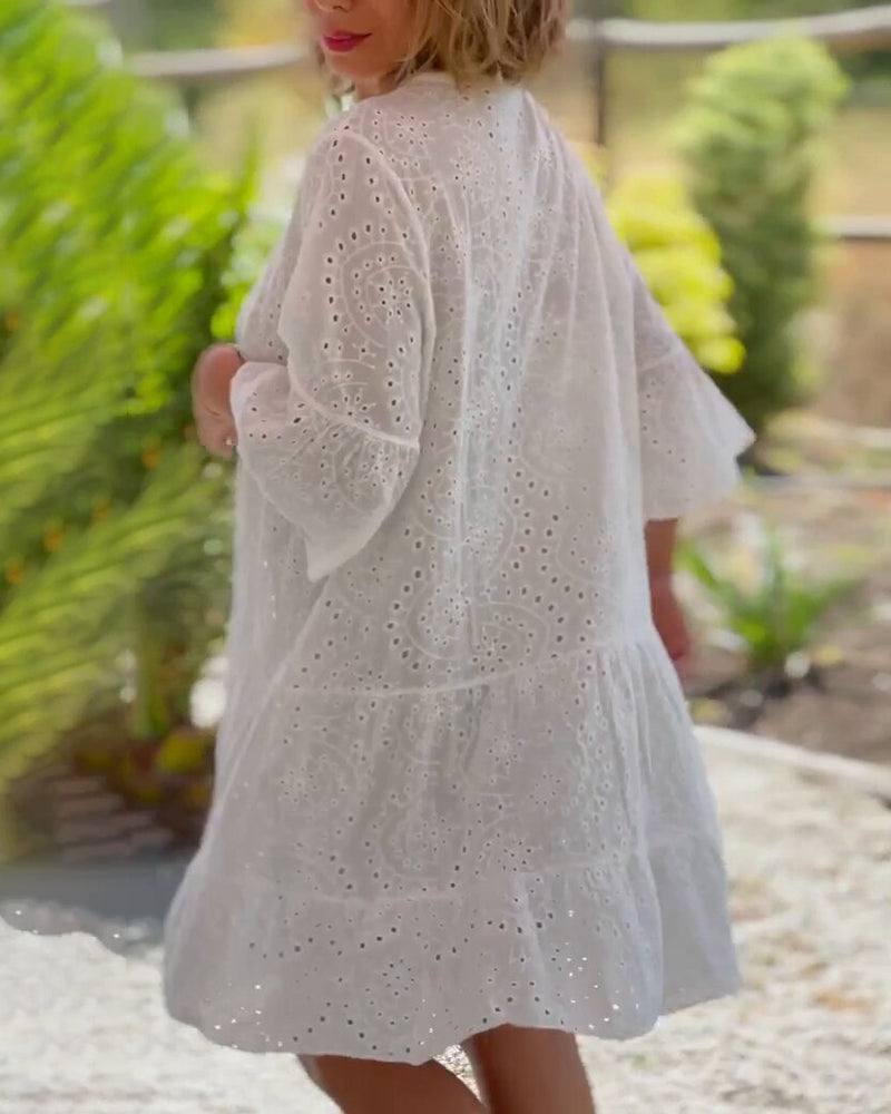 Løs kjole med udhulning