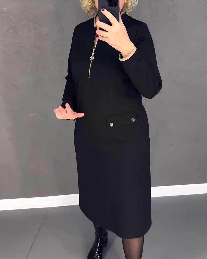 Kjole stativ krave kontrast lynlås shift