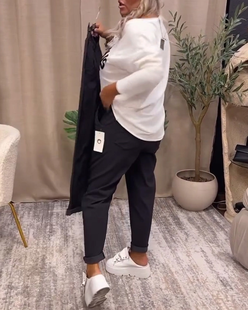 Sorte træningsbukser med lommer