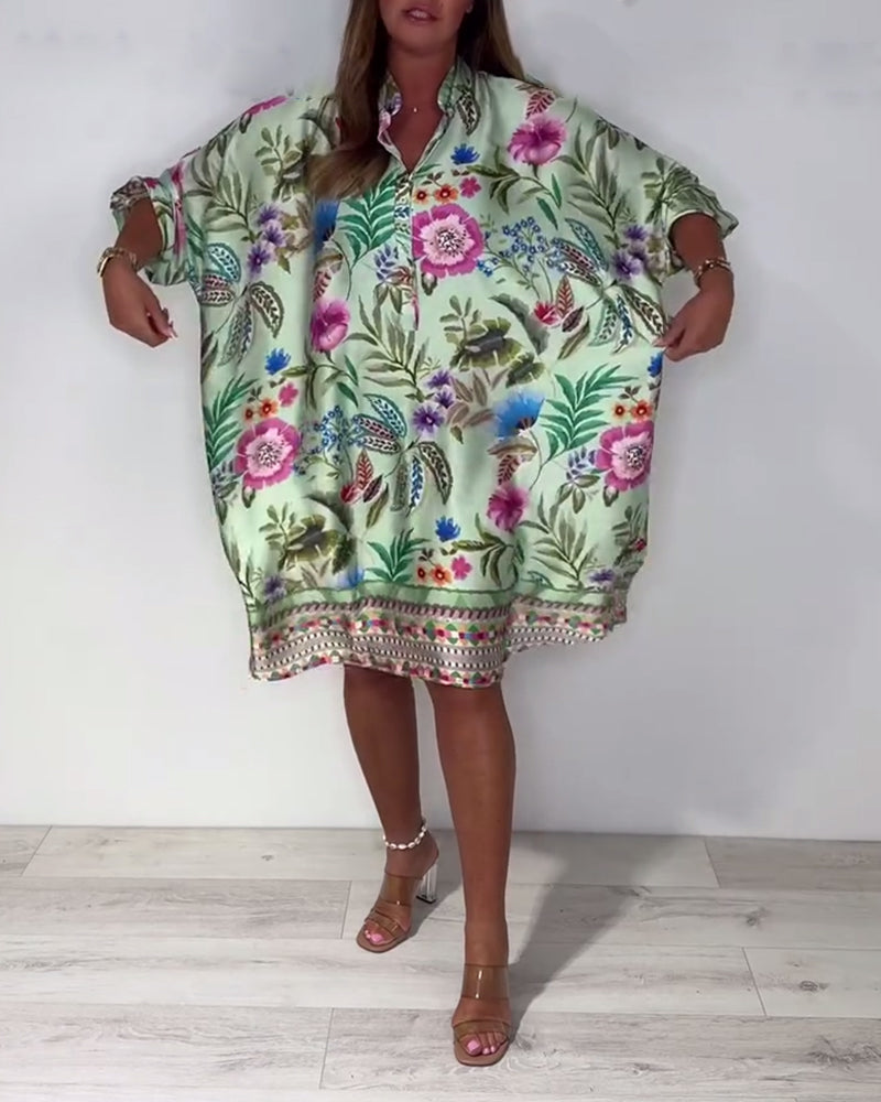 Kjole Ståkrave Ferie Blomster