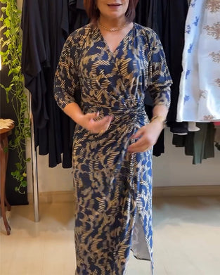 Kjole Fashionable Trykt Talje