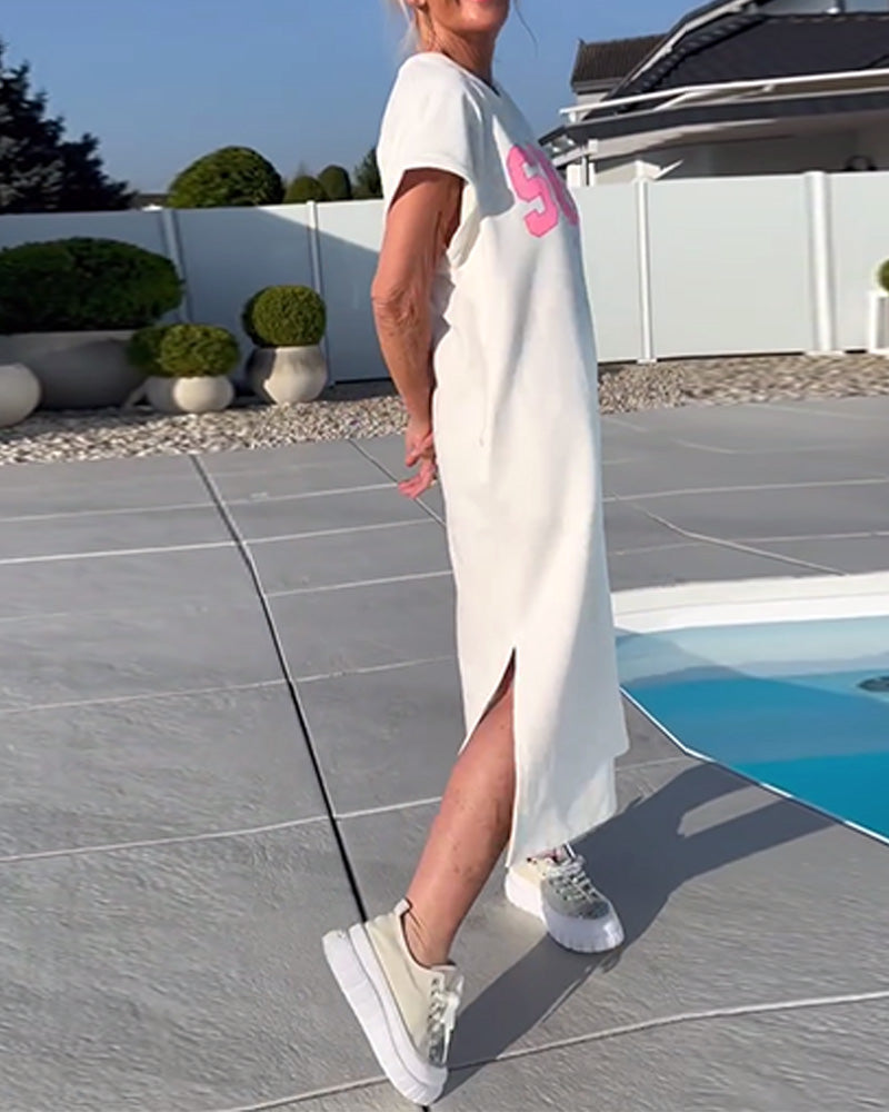 Kjole Mode Løs Slids