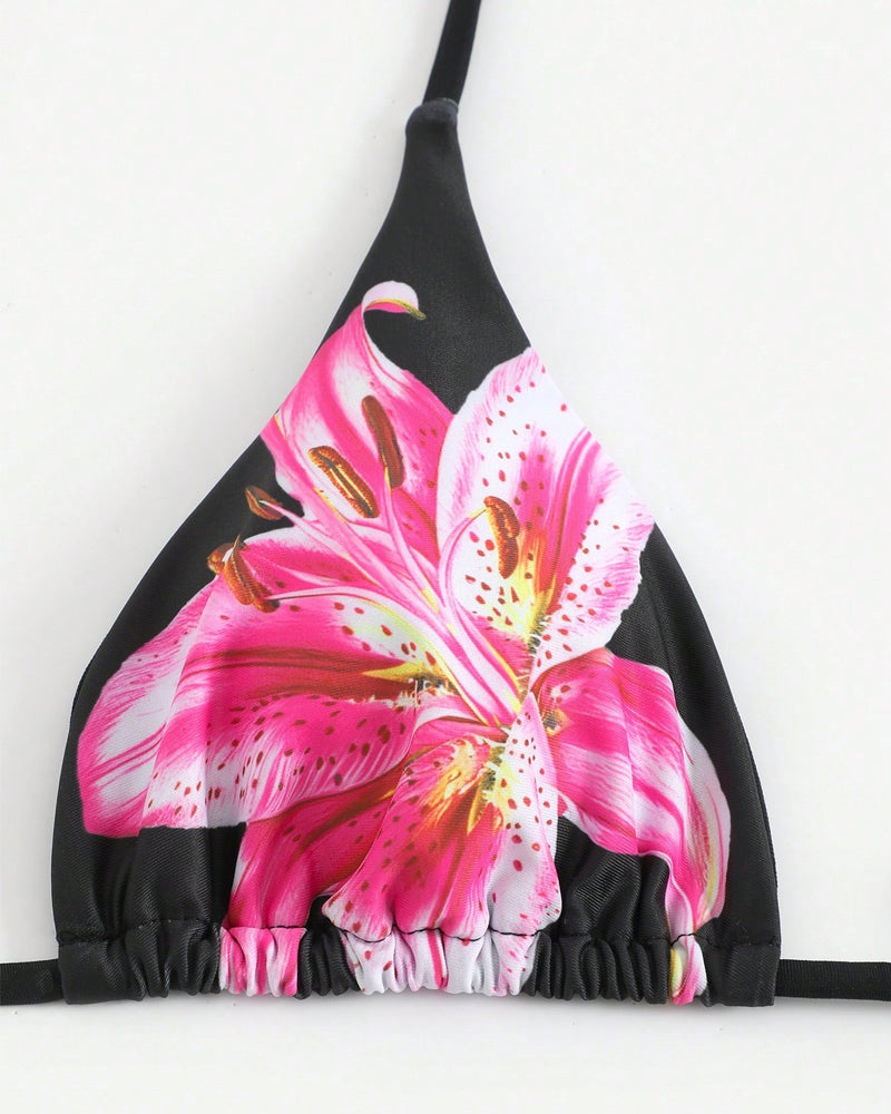 Badedragt Sexig Trykt Tre Dele