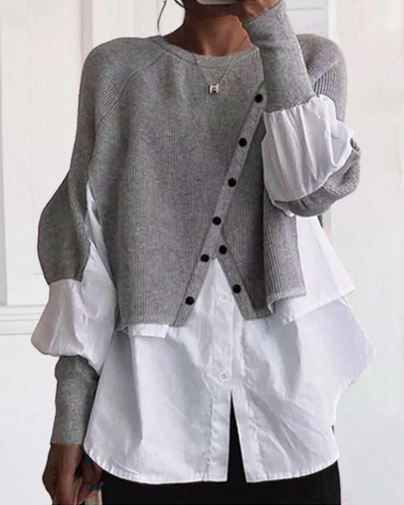 Afslappet patchwork top